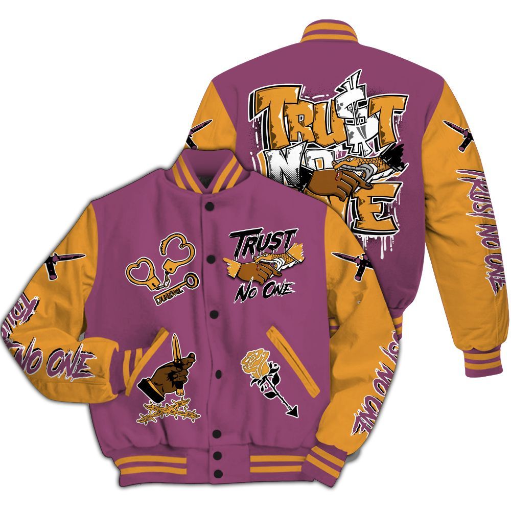 Varsity Jacket To Match High OG Brotherhood 1s - Trust No One Dripping All Over Print