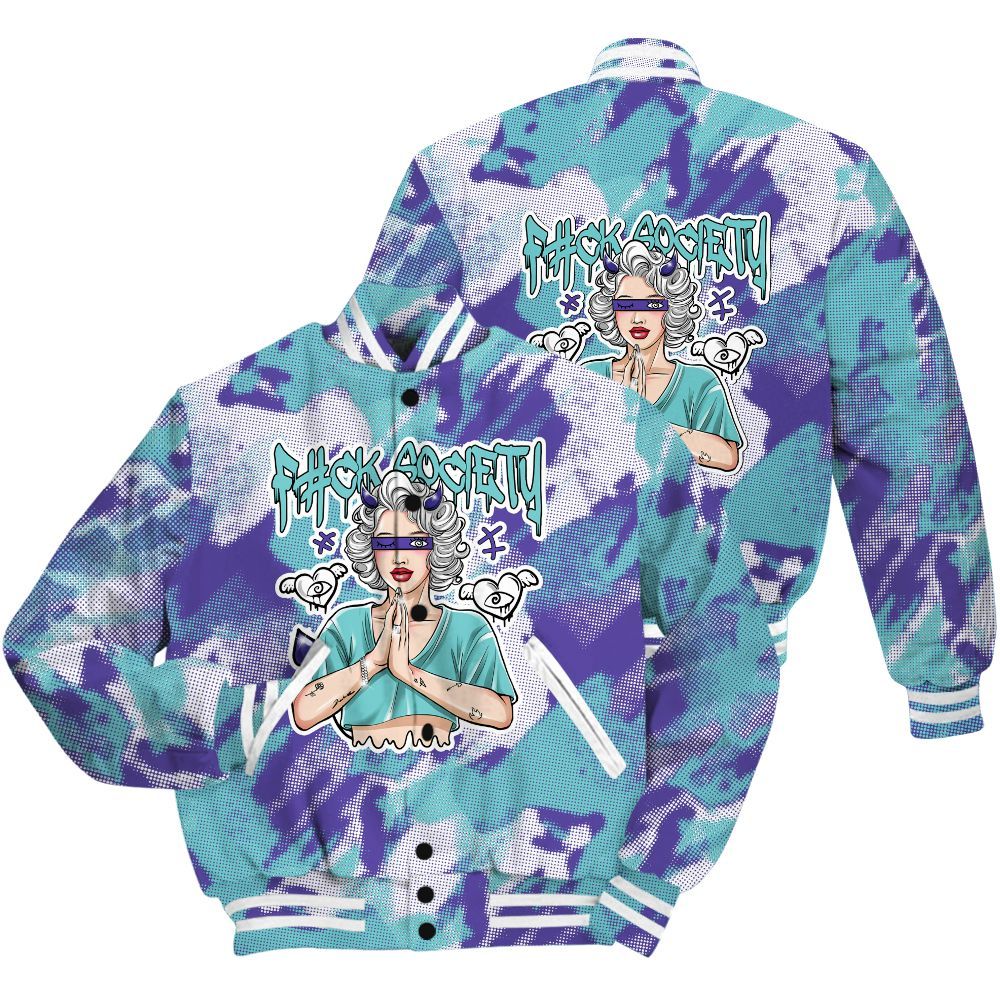 Varsity Jacket To Match Low Hornets 1s Shirt - F#ck Xociety Halftone All Over Print