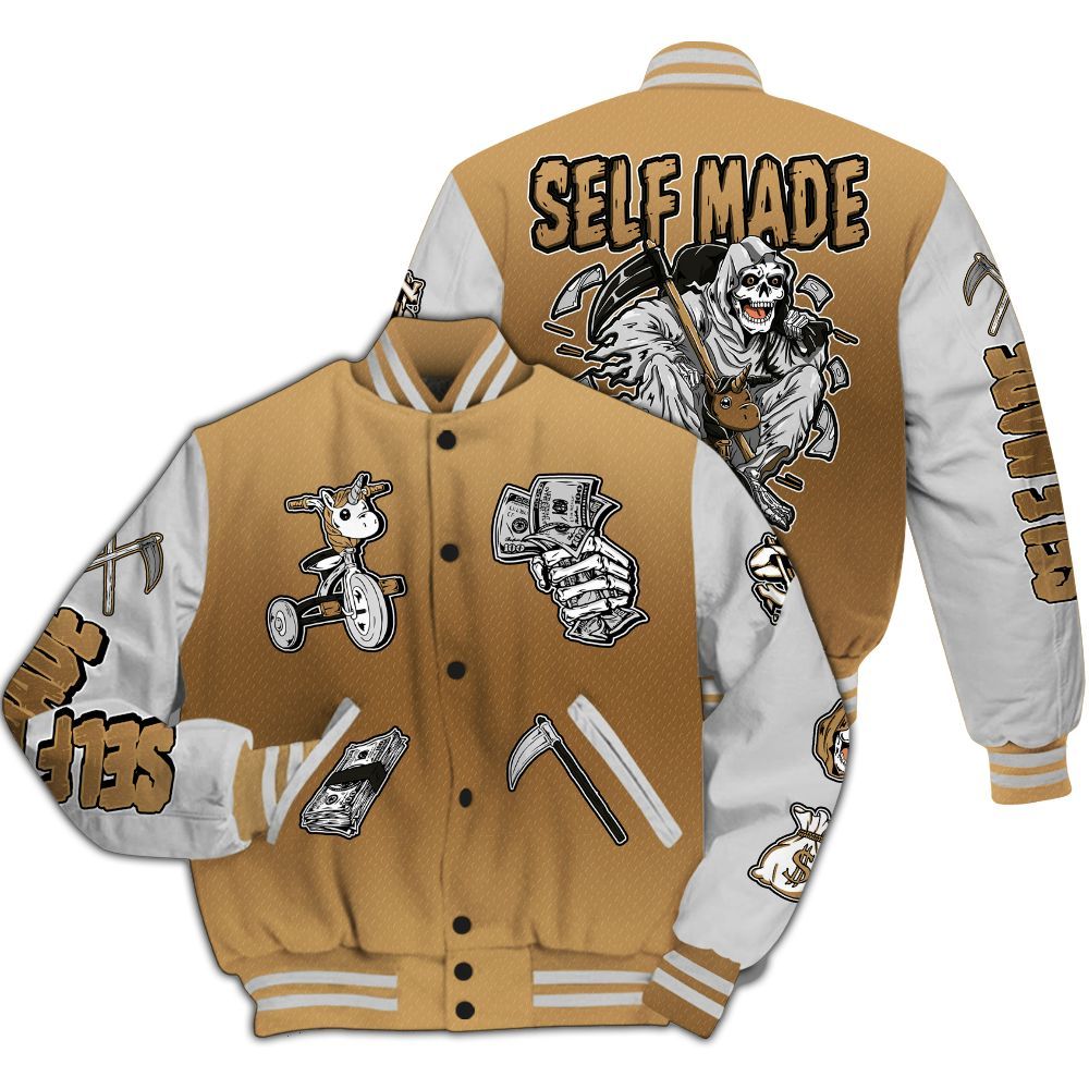Varsity Jacket To Match Air Max DN Golden Bullet - Self Make Skeleton All Over Print