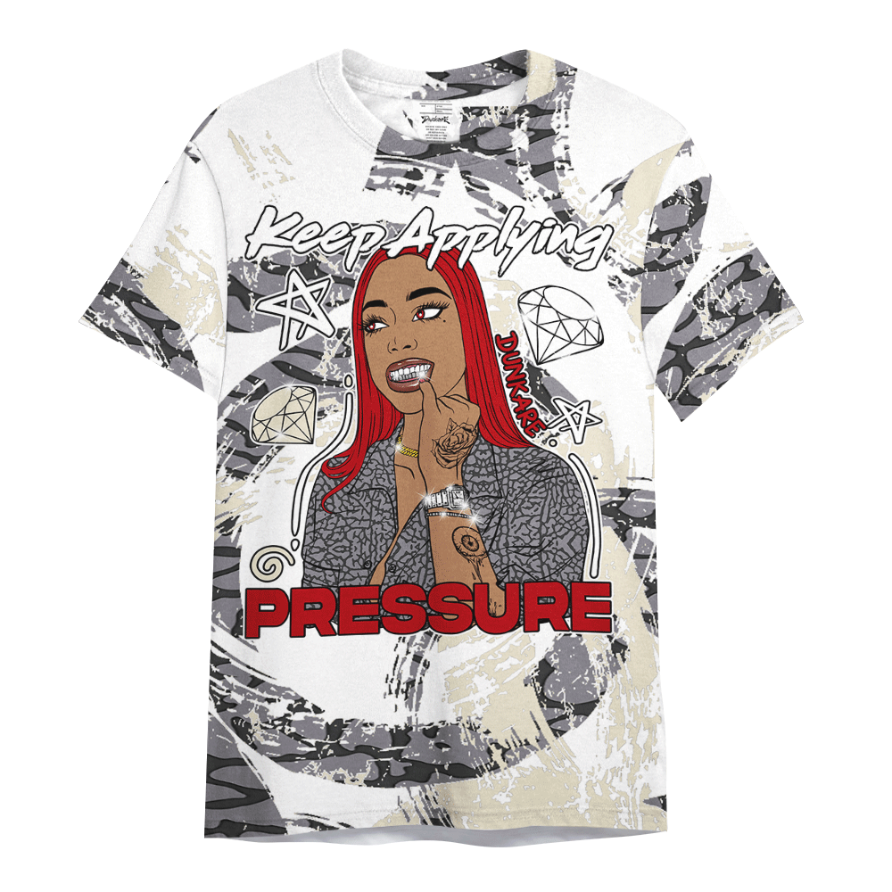 Shirt To Match Cement Grey 3s - Pressures Unique Circle Paint Splash Graphic Shirt Unisex