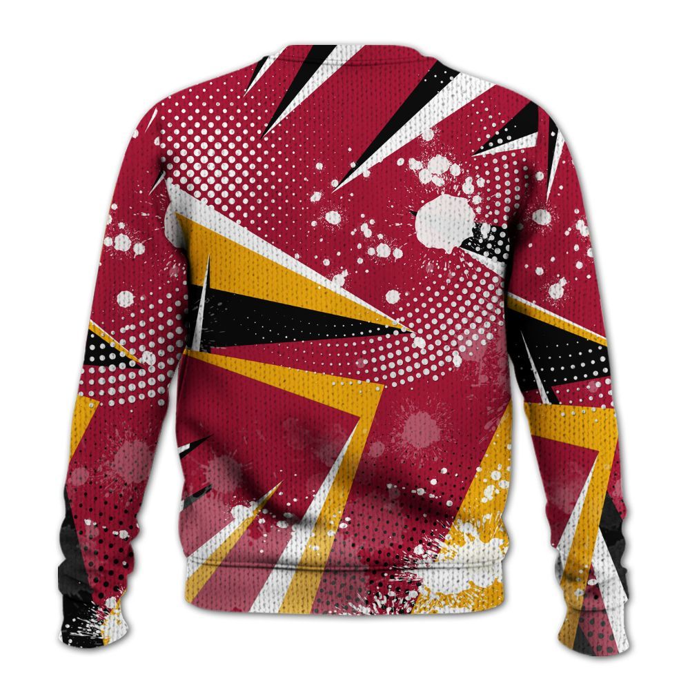 Knitted Sweater To Match Cardinal 7s - Poly Trust No One Dripping
