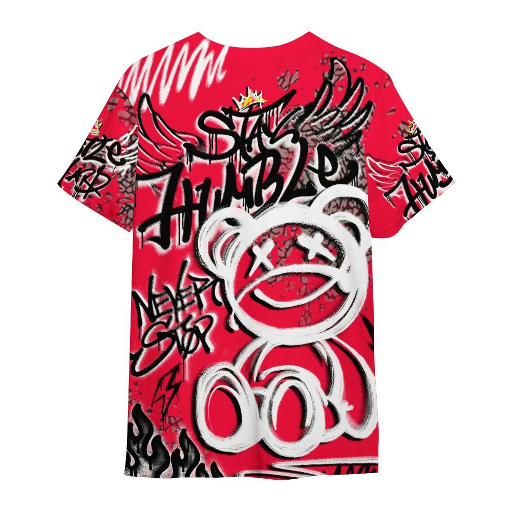 Shirt To Match Retro Fire Red 3s - Humble Drip Streetwear Graffity All Over Print