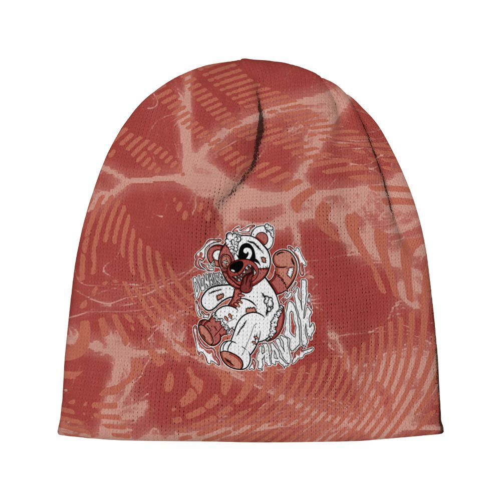 Beanie Hat To Match Dune Red 13s - Havok Bear Graphic