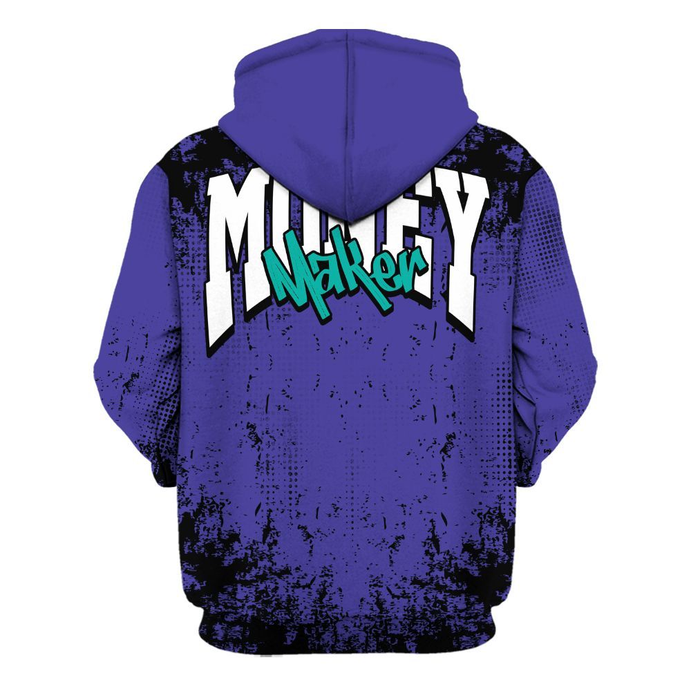 Hoodie To Match Retro Grape 5s - Move In Silence Money Retro All Over Print