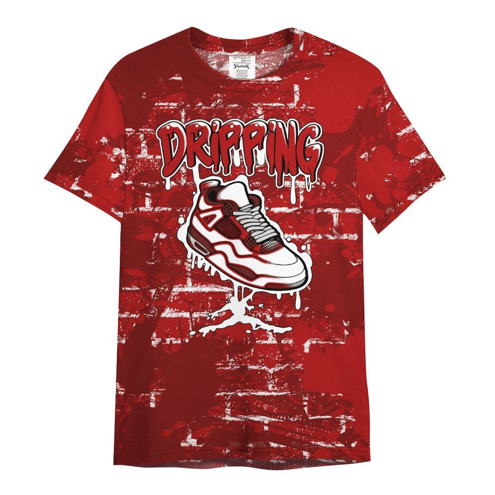 Shirt To Match Red Taxi 12s - Dripping Shoe 4S Graphic Street Art All Over Print