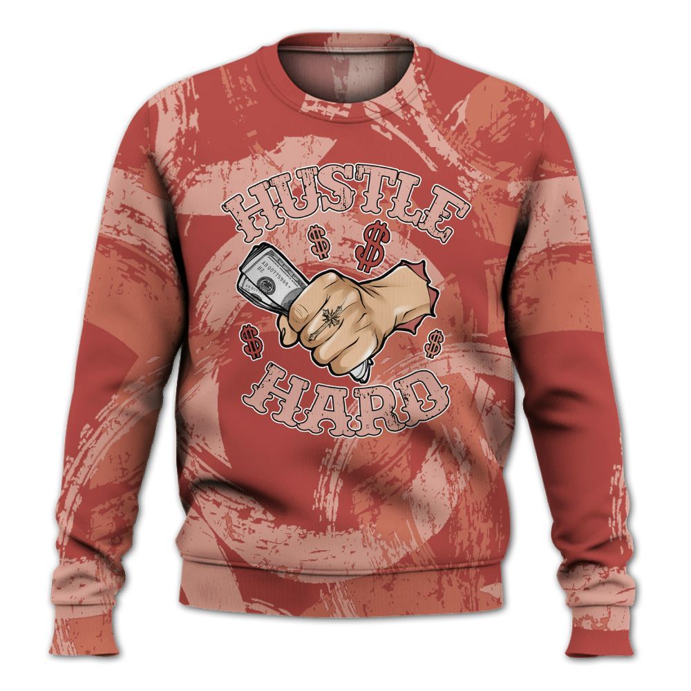 Sweatshirt To Match Dune Red 13s - Hustles Hard! Splash All Over Print