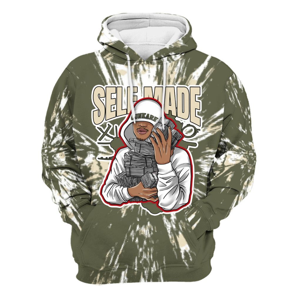 Hoodie To Match Low OG Medium Olive 1s - Selfmade Lux All Over Print