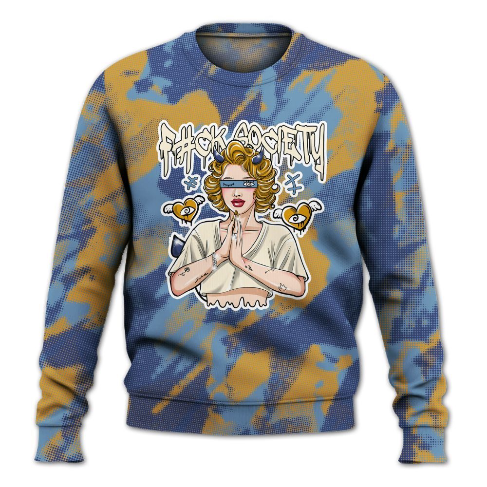 Sweatshirt To Match High OG First In Flight 1s - F#ck Xociety Halftone All Over Print