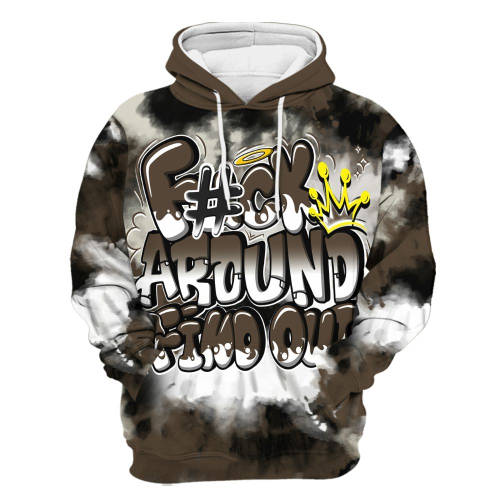 Hoodie To Match Palomino 1s - Tie Dye FK Around Find Out All Over Print