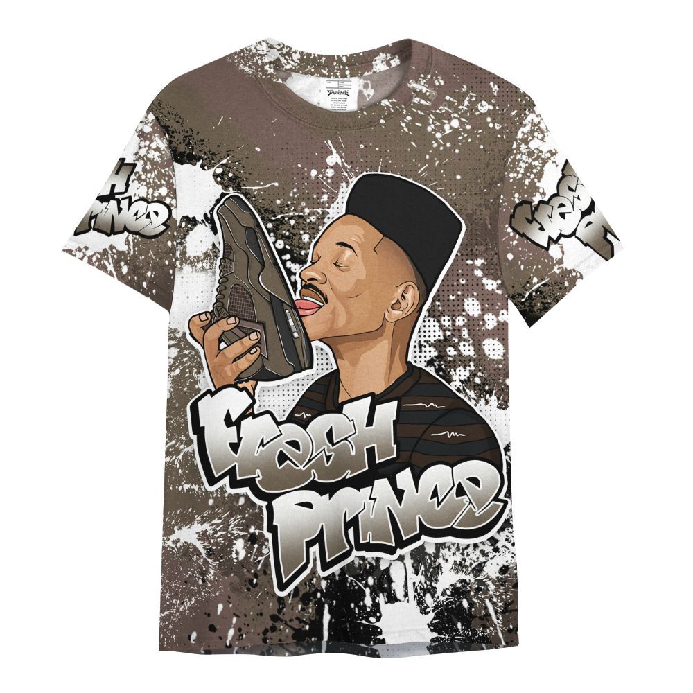 Shirt To Match AMM Dark Mocha 4s - Fresh Sneaker Lick All Over Print