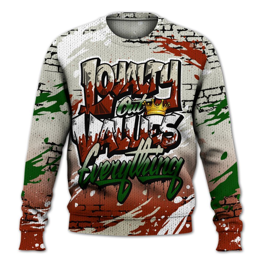 Knitted Sweater To Match El Grito 5s - Values Of Loyalty Drip