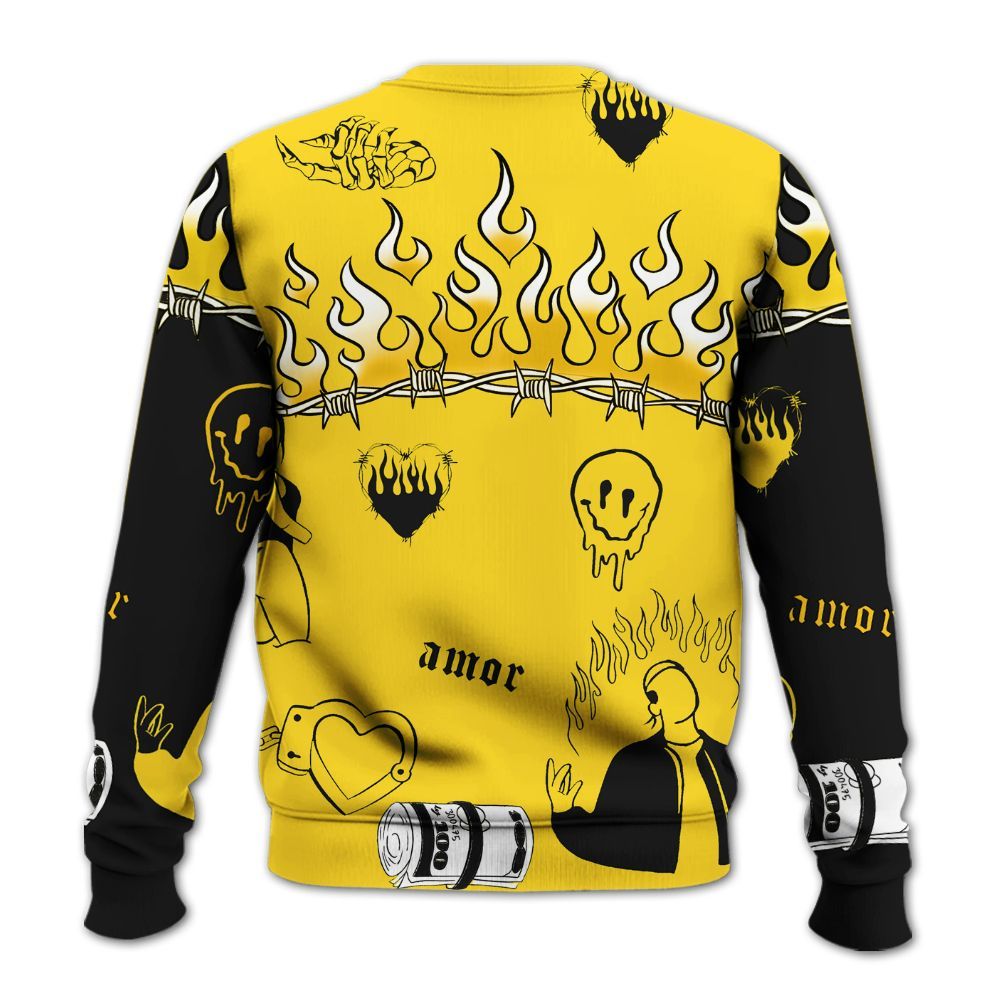 Sweatshirt To Match Retro Thunder 4s - Snake Trust No One All Over Print