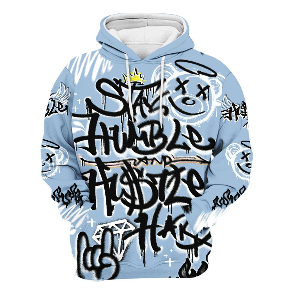 Hoodie To Match High University Blue 1s - Humble Drip Streetwear Graffity All Over Print