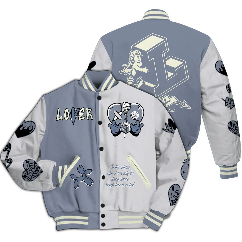 Varsity Jacket To Match Retro High OG Cool Grey 1s - Loser Lover Heartbreak All Over Print