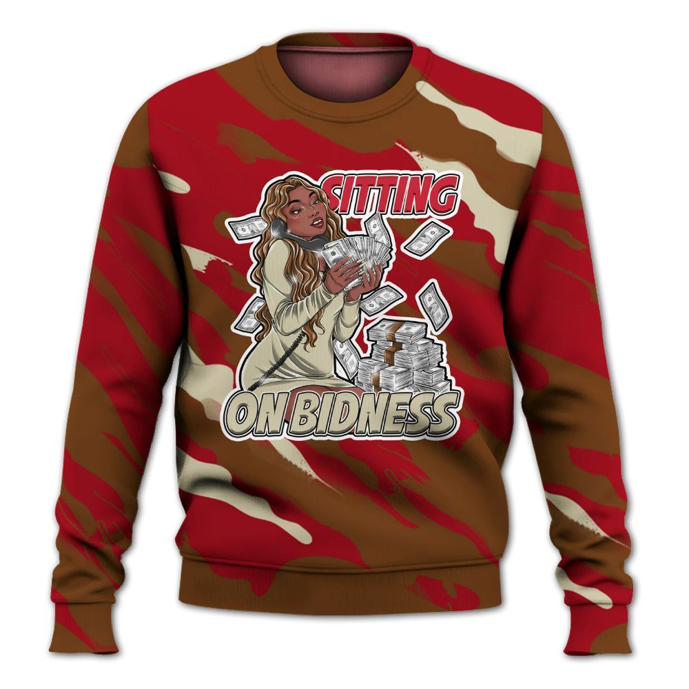 Sweatshirt To Match Archaeo Brown 5s - Bidness Colored All Over Print