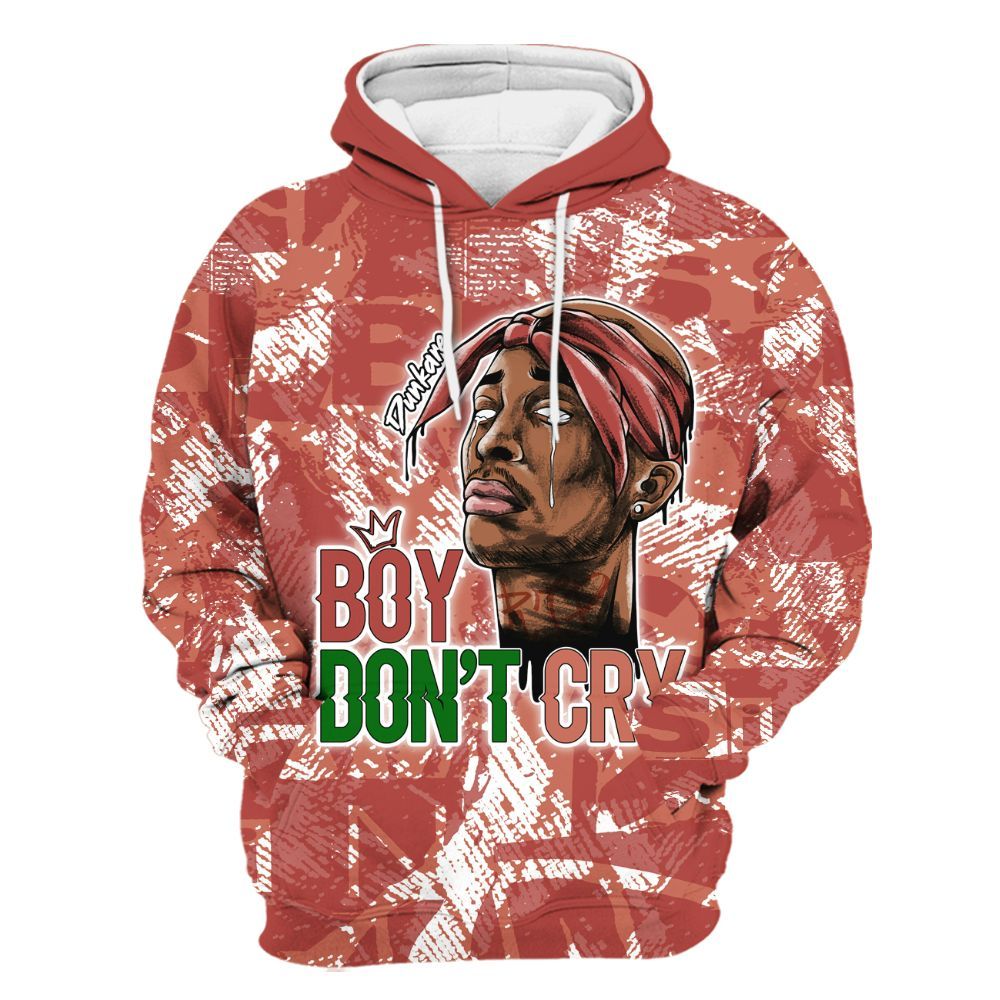 Hoodie To Match Dune Red 13s - Boiz Ain't Cry Unique Abstract All Over Print