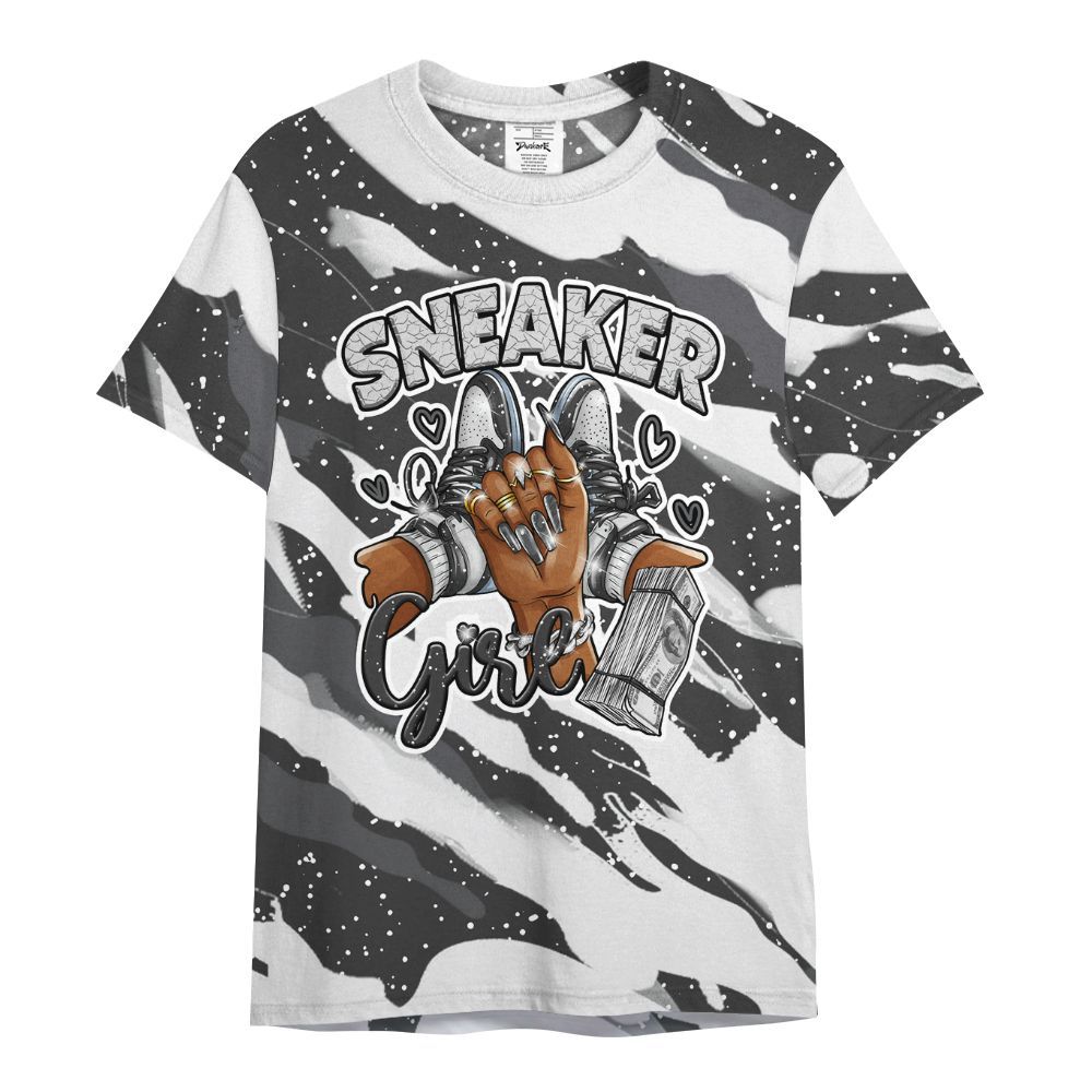 Shirt To Match Reverse Black White 6s - Sneakerz Girlz Colored All Over Print