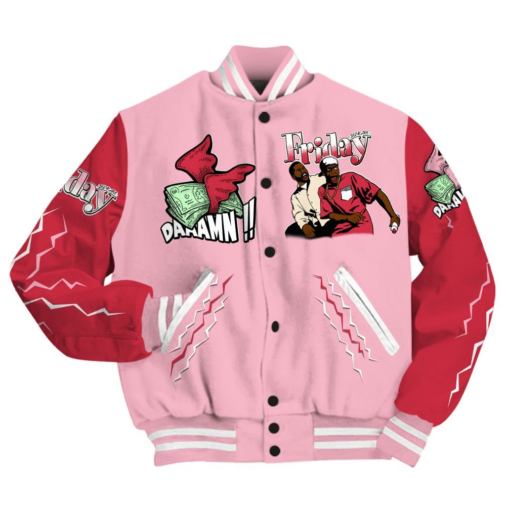 Varsity Jacket To Match Low OG Tropical Pink 1s - Friday Movie 90s TV All Over Print