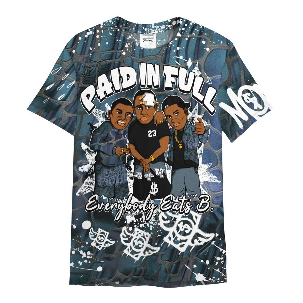 Shirt To Match Air Foamposite Kazuya Mishima - Everybody Paid In Full Crayon All Over Print