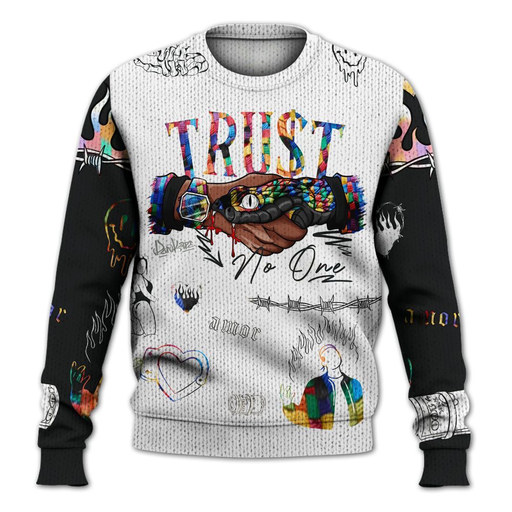 Knitted Sweater To Match Air Rainbow Weave - Snake Trust No One