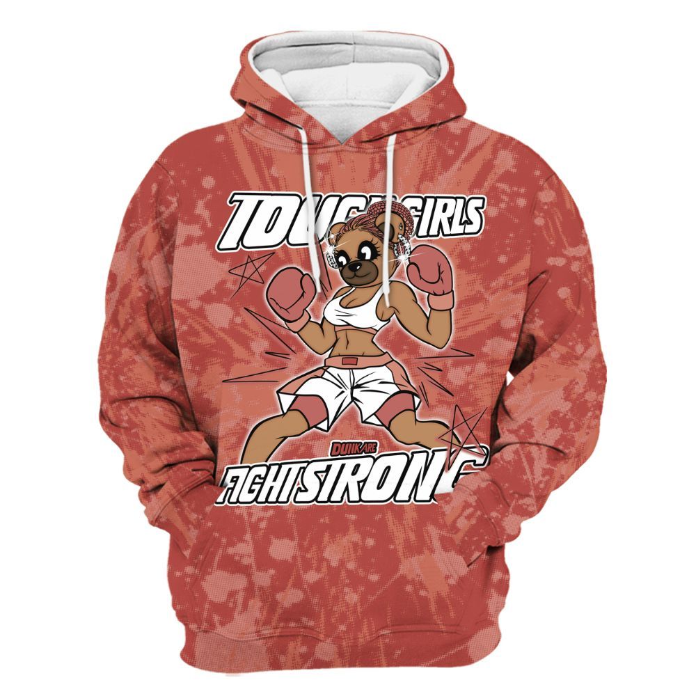 Hoodie To Match Dune Red 13s - Gritty Girls Bear Luxury All Over Print