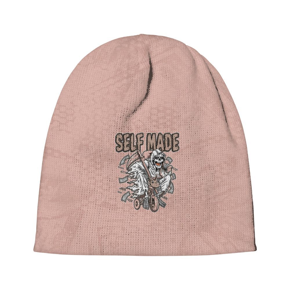 Beanie Hat To Match Dunk Low Pink Velvet - Self Make Skeleton Banknotes Art Graphic