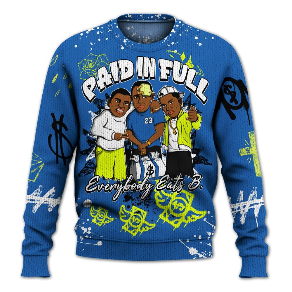 Sweater To Match Griffey Max 1 Varsity Royal - Everybody Paid In Full Crayon Graphic