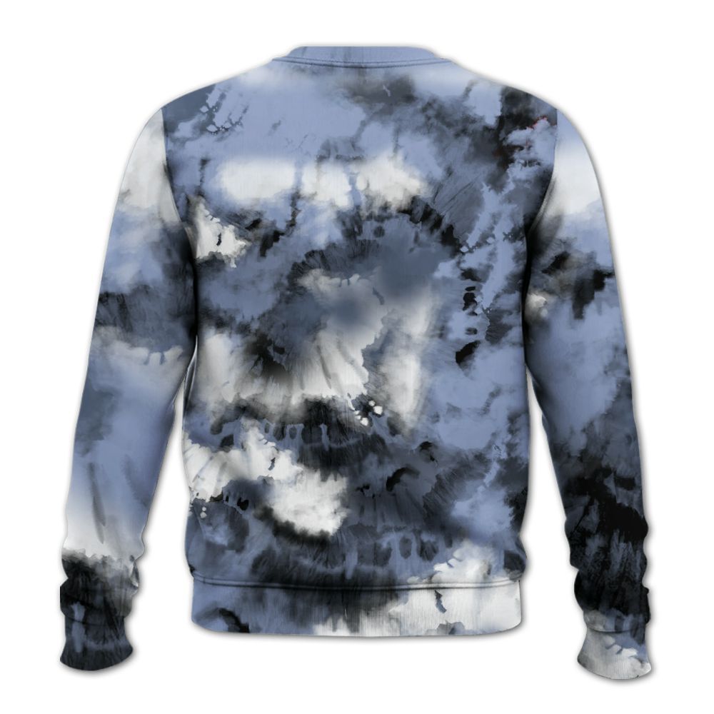 Sweatshirt To Match Retro Blue Grey 13s - God Blessed Tie Dye All Over Print