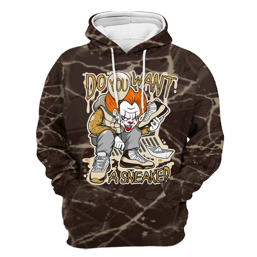 Hoodie To Match 2025 Retro Earth 5s - Clown Scary Sneakers Halloween Graphic All Over Print