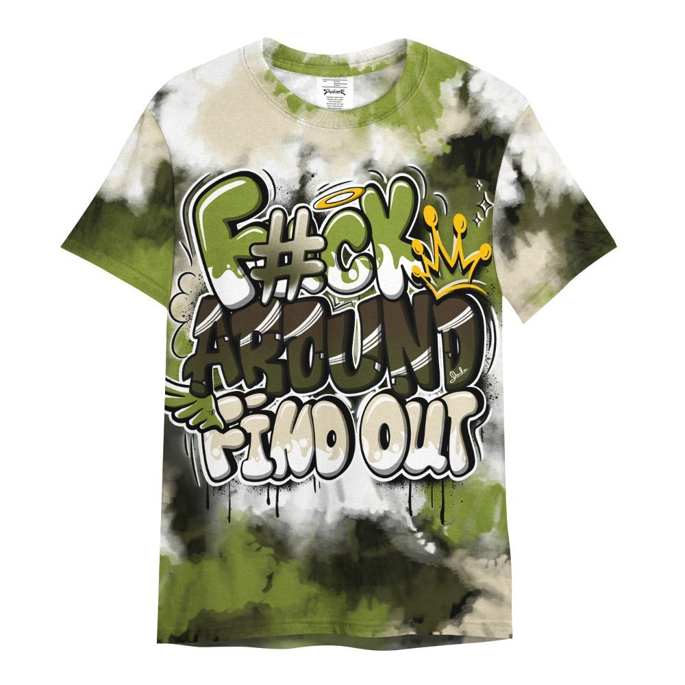 Shirt To Match SB Dunk Low Asparagus - Tie Dye FK Around Find Out All Over Print