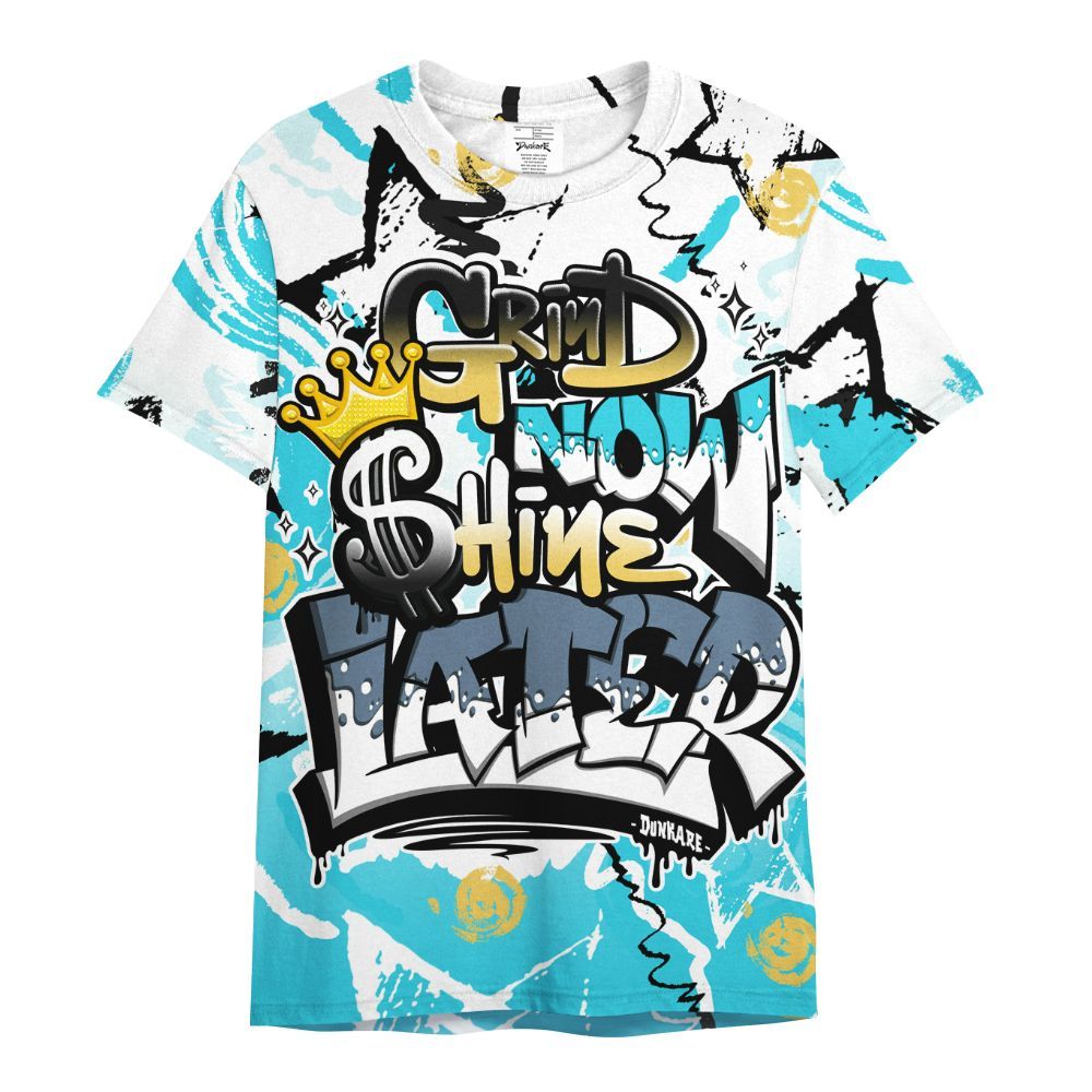Shirt To Match Retro Gamma Blue 11s - Grind Shine Later Drip All Over Print