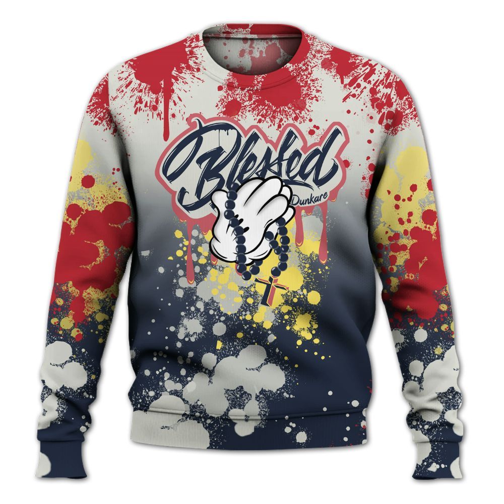 Sweatshirt To Match Dunk Low COJP What The 2024 - God Blessed Ink Drip All Over Print
