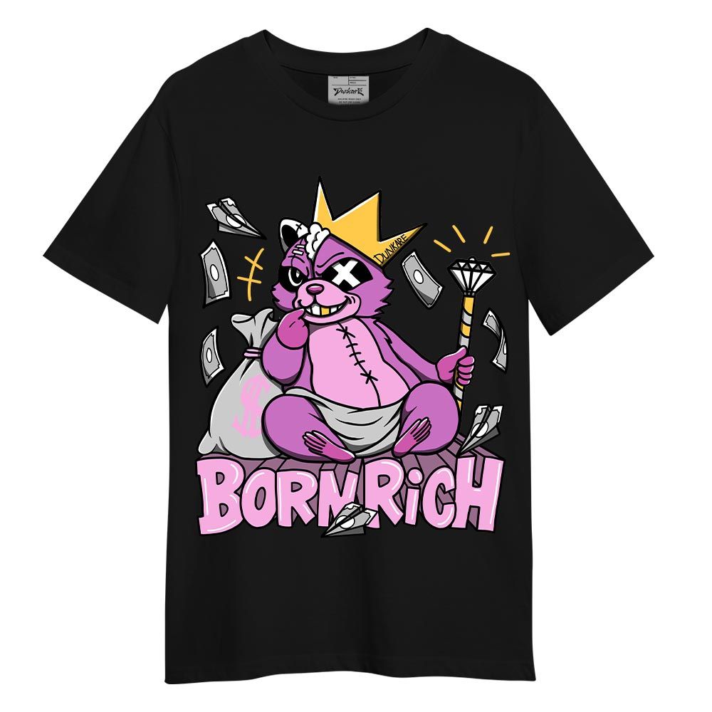 Shirt To Match T-Shirt Born Rich Raccoon, Hyper Violet 4s T-Shirt To Match Sneaker 2404 DNY