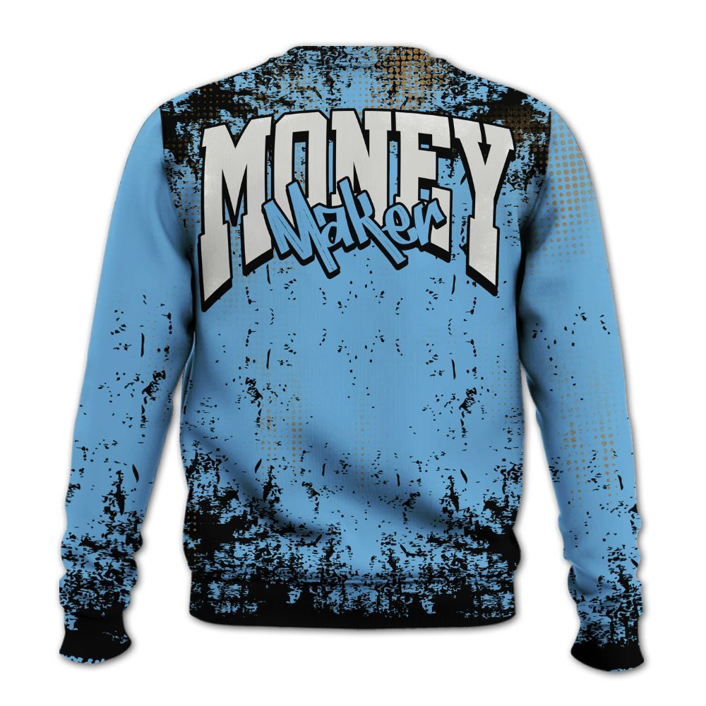 Sweatshirt To Match SB Dunk Low University Blue - Move In Silence Money Street Retro All Over Print