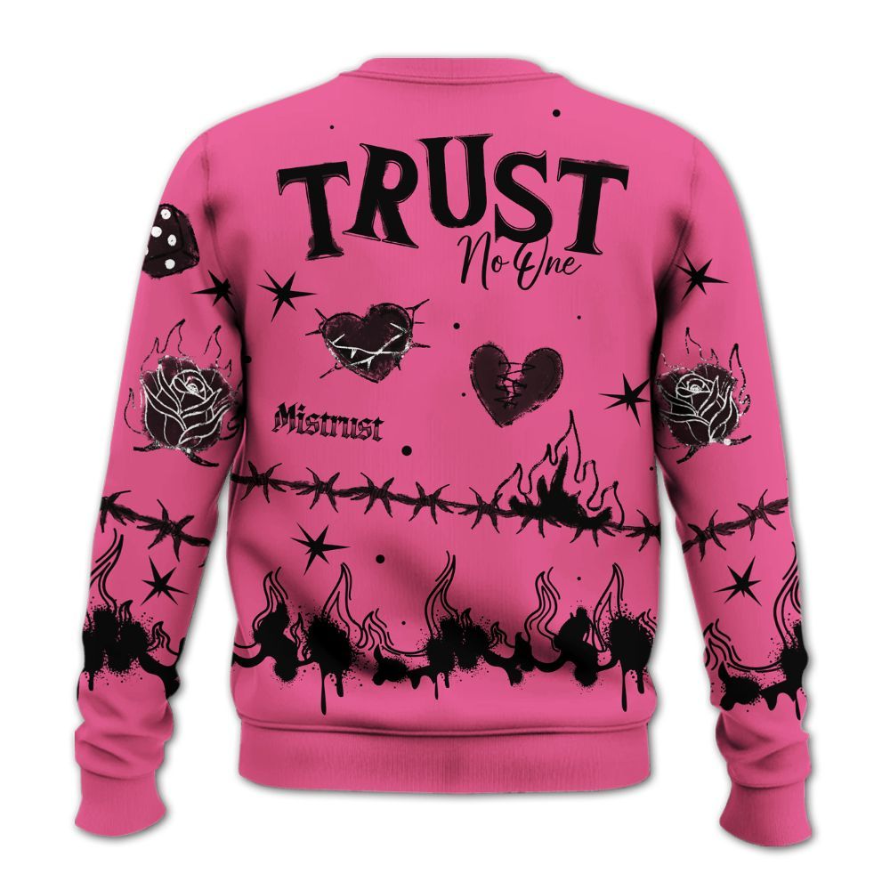 Sweatshirt To Match Air Max SNDR Hyper Pink - Trust No One Snake-Bite Doodle Crayon All Over Print