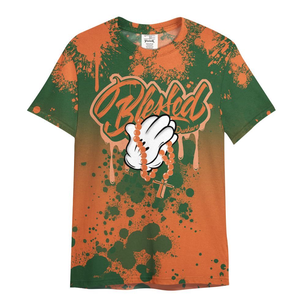 Shirt To Match Low Miami 5s - God Blessed Ink Drip All Over Print
