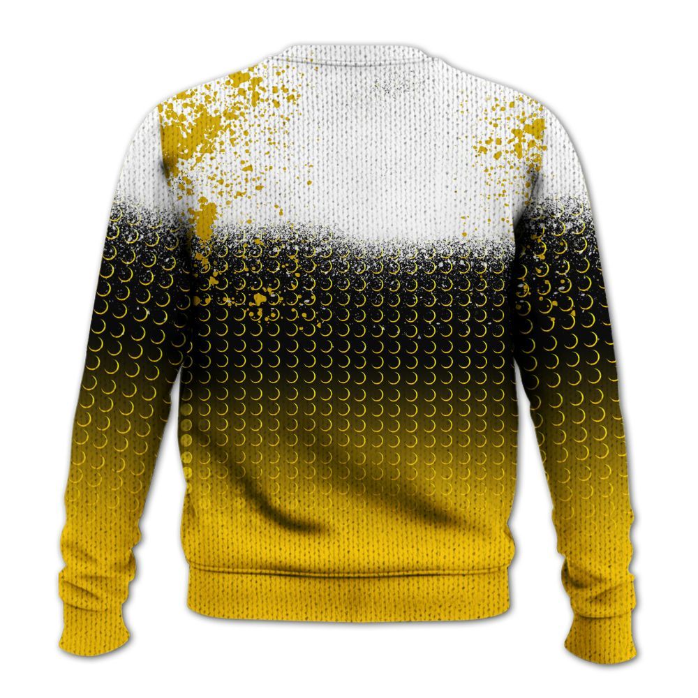 Knitted Sweater To Match Vivid Sulfur 4s - Halftone Time Is Money