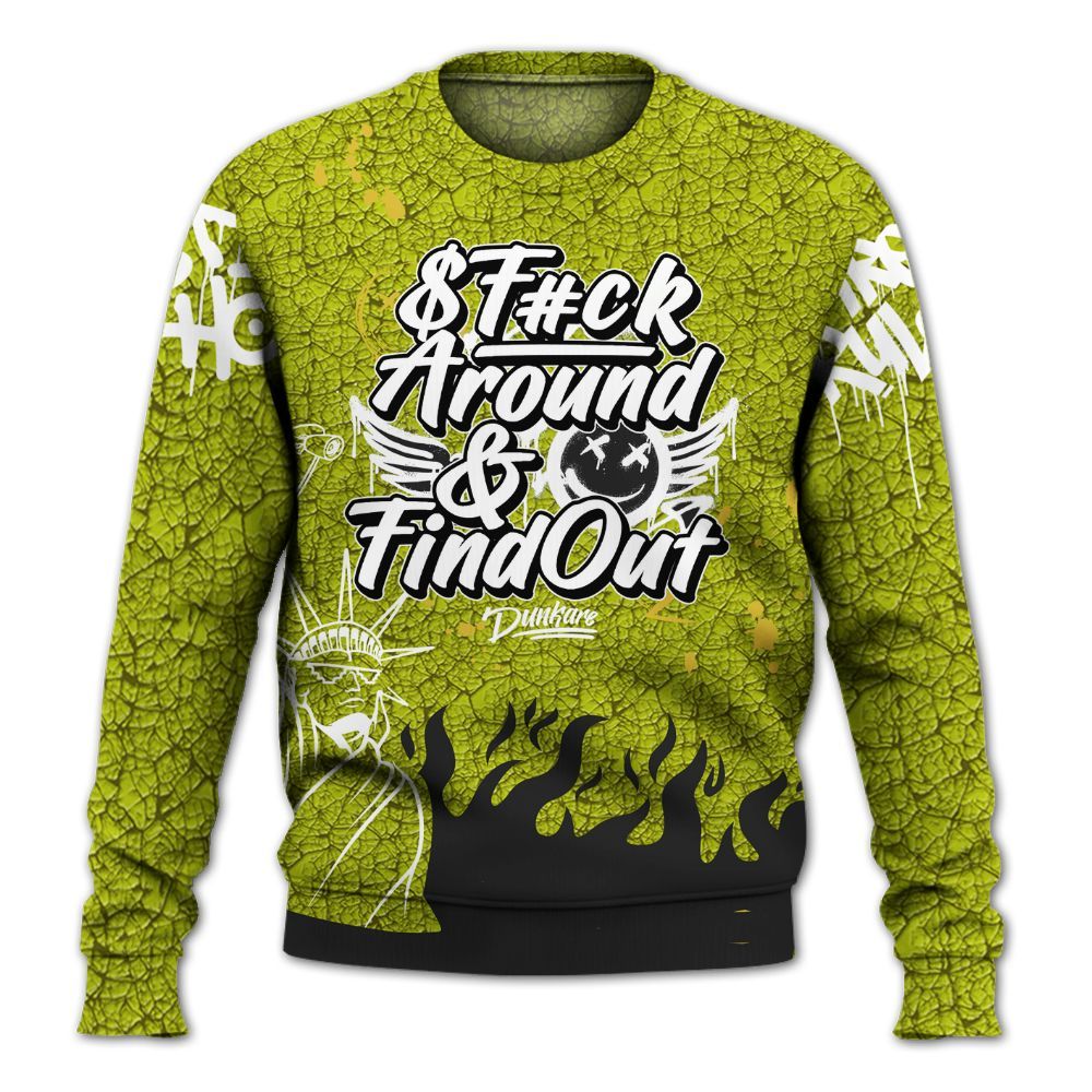 Sweatshirt To Match Dunk Low QS Halloween Skull - Graphic Fck Around Find Out All Over Print