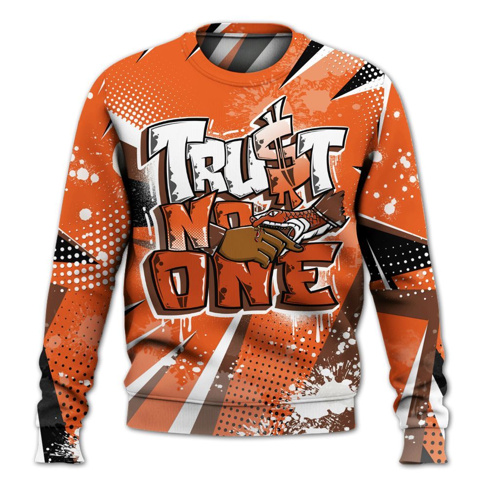 Sweatshirt To Match High OG Starfish 1s - Poly Trust No One Dripping All Over Print