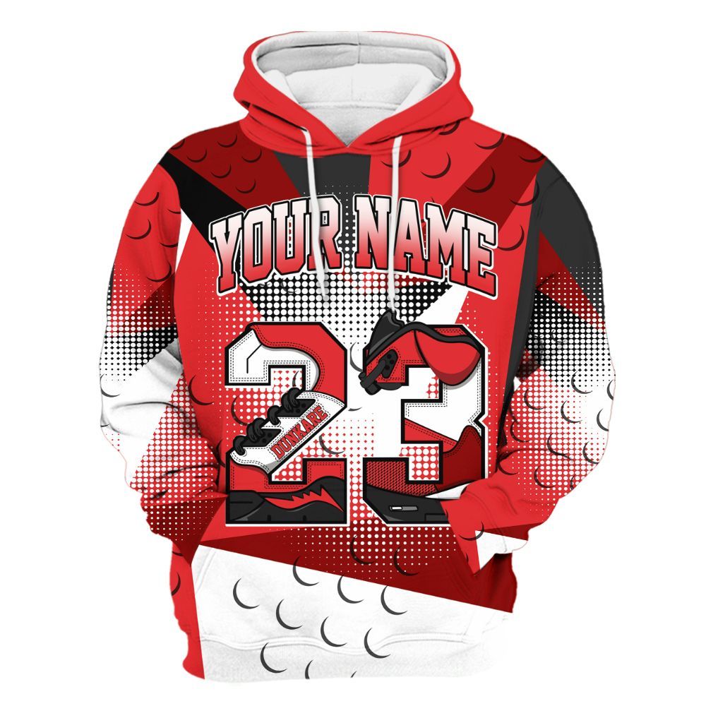 Hoodie To Match Chile Red 9s - Poly Custom Name Number 23 5s All Over Print