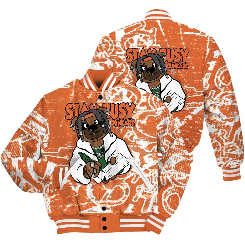Varsity Jacket To Match Low Miami 5s Shirt - Maintain Activity Bear Avant-Garde All Over Print