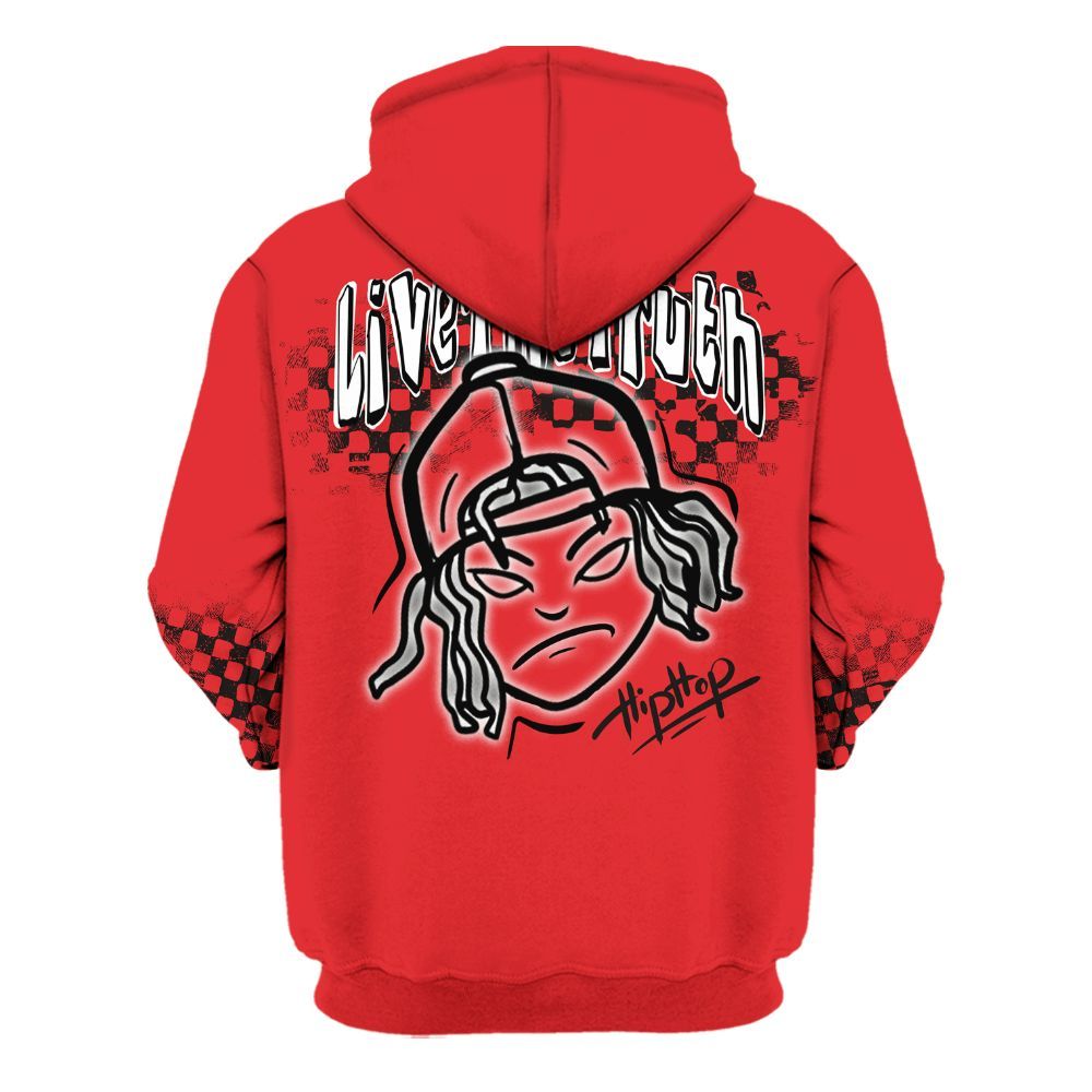 Hoodie To Match Chile Red 9s - Feel Life Street Style All Over Print