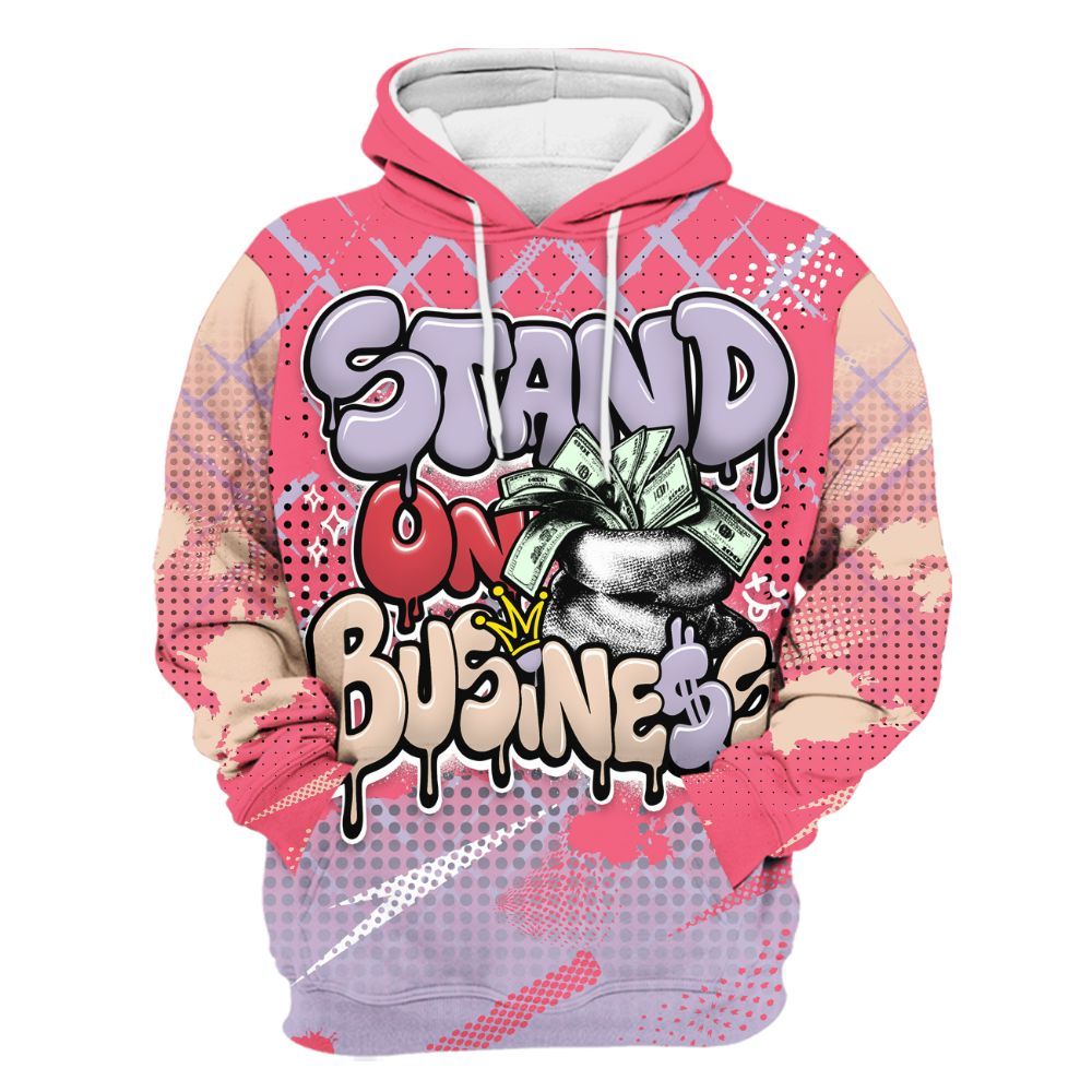 Hoodie To Match Peanut Butter Jelly 5s - Halftone Stand Business Drip All Over Print