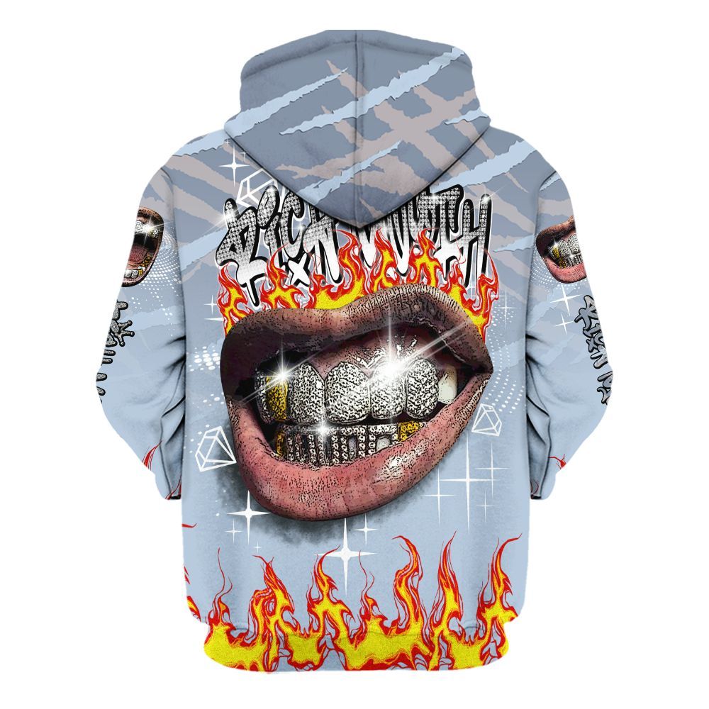 Hoodie To Match Ja 2 Induction - Rich Mouth Fire Rap Retro 90s All Over Print