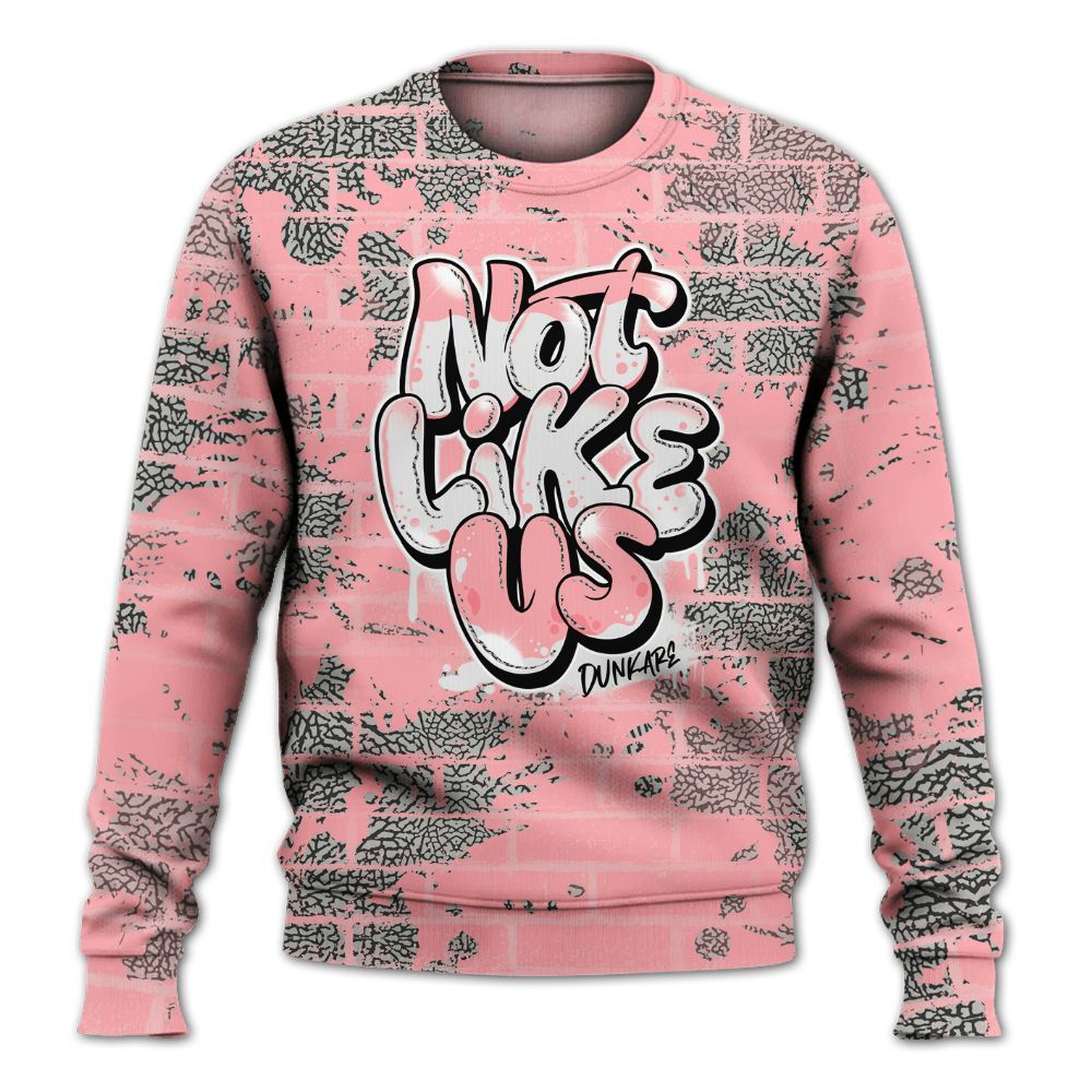 Sweatshirt To Match Retro Wings 3s - None Like Us Graphic Brick Art All Over Print