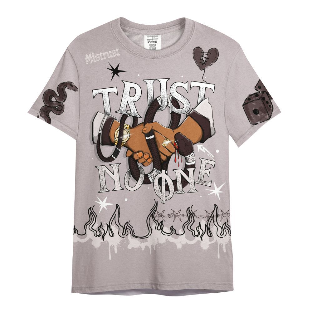 Shirt To Match AMM Air Smokey Mauve 6s - Trust No One Snake-Bite Doodle Crayon All Over Print