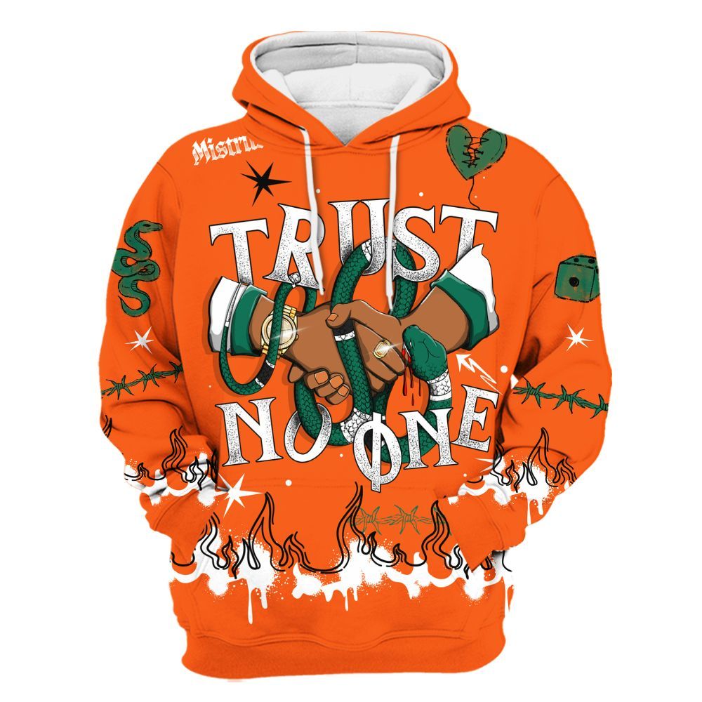 Hoodie To Match SoleFly Sail Gorge Green 3s - Trust No One Snake-Bite Doodle Crayon All Over Print