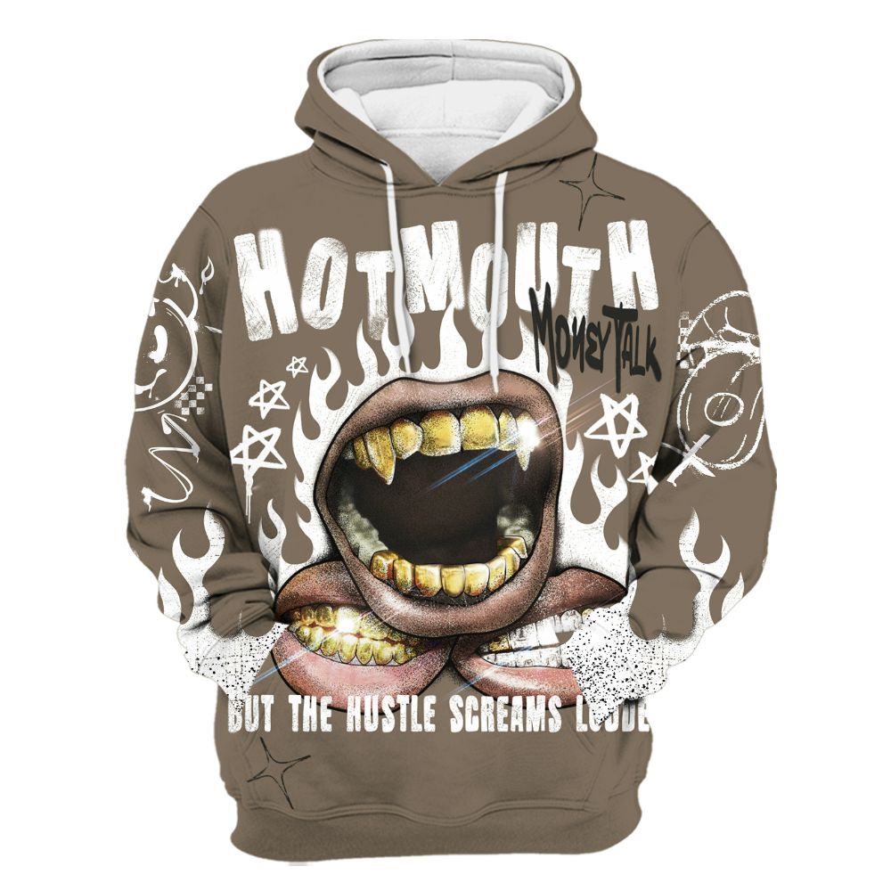 Hoodie To Match Low OG Dark Mocha 1s - Mouth Burning Street Style All Over Print