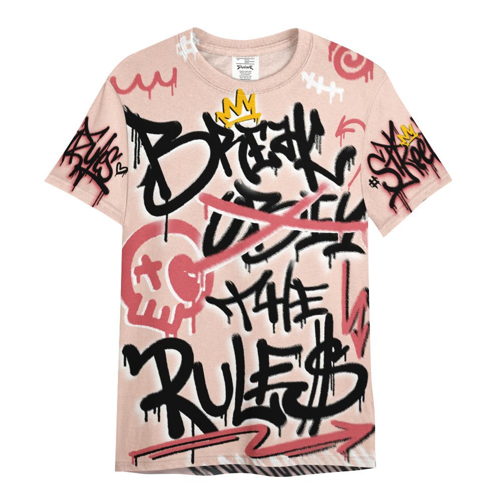 Shirt To Match Washed Coral 2s Shirt, Streetwear Break The Rules All Over Print