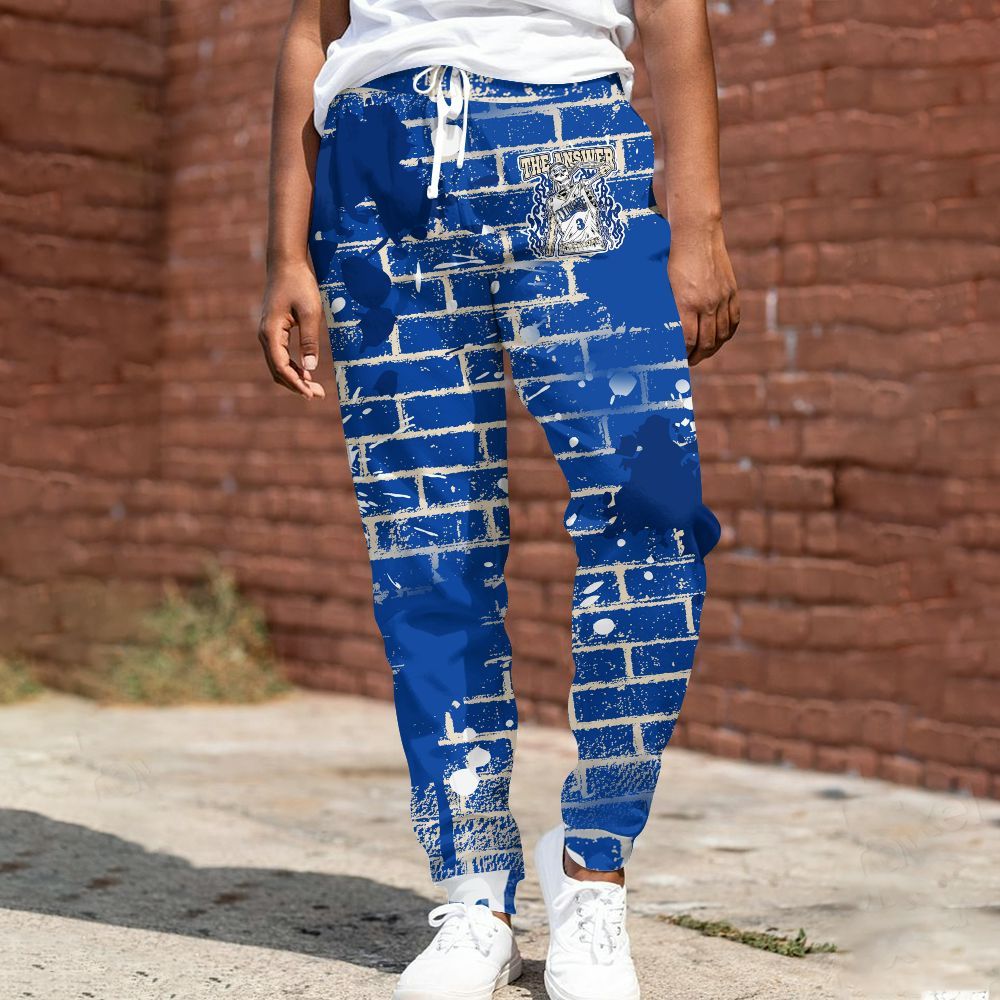 Sweatpant To Match Low Game Royal 1s - Allen Answer Skeleton Brick All Over Print